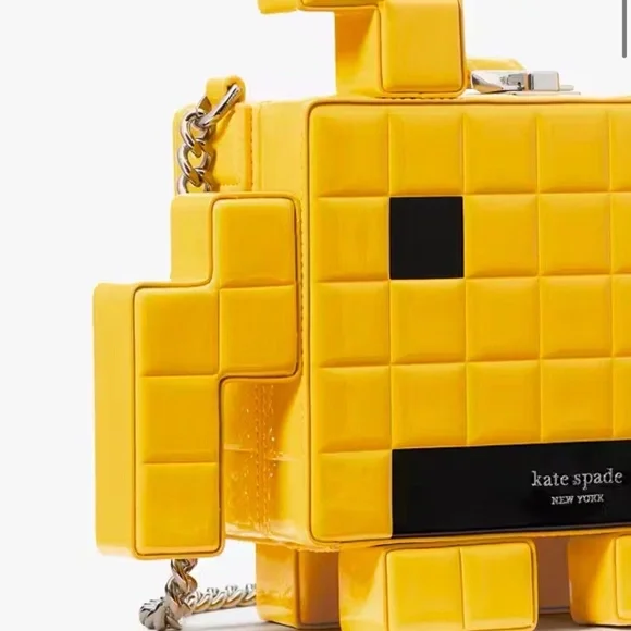 NWT! Kate Spade x Space Invaders Patent 3D Alien Crossbody Novelty Bag Purse - Picture 5 of 6